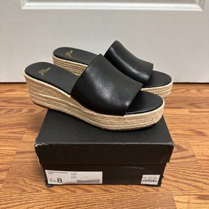 J.Crew Vachetta Espadrille Slide (Size 8, Black)